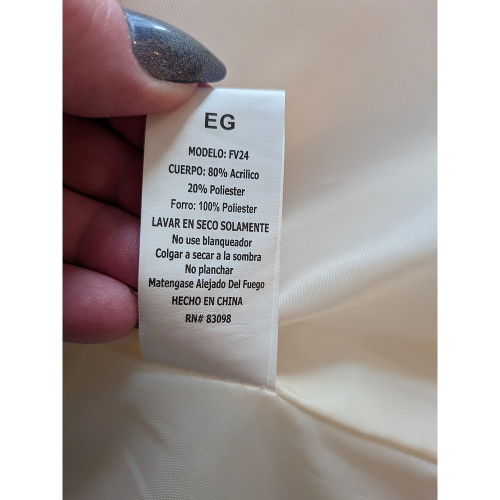 Boho Glam Western Festival CiSono Polar White Gray FauxFur XL Long Vest Pockets - Picture 10 of 11